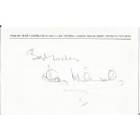 Sir Harry Llewellyn signed card. Good Condition. All autographs are genuine hand signed and come