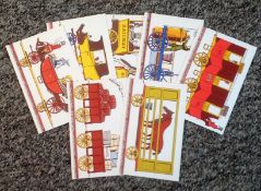 Liverpool and Manchester Railway post card collection set of six Dalkeith 1000 series showing the