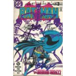 DC Comic Batman Somewhere in the Shadow Stalks The Savage Skulls No 360 June signed on the cover