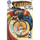 DC Comic Superman The Bottle City Part 3 of 3 116 Oct 96 signed on the cover by Dan Jurgens, Joe