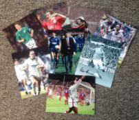 Football collection 8 signed colour photos from some well-known names such as Jason McAteer, Kevin
