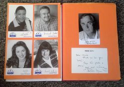 Assorted signature collection in scrapbook. Various names included amongst them are Don Estelle 10x8