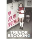 Trevor Brooking signed hardback book titled My Life in Football signature on the inside title