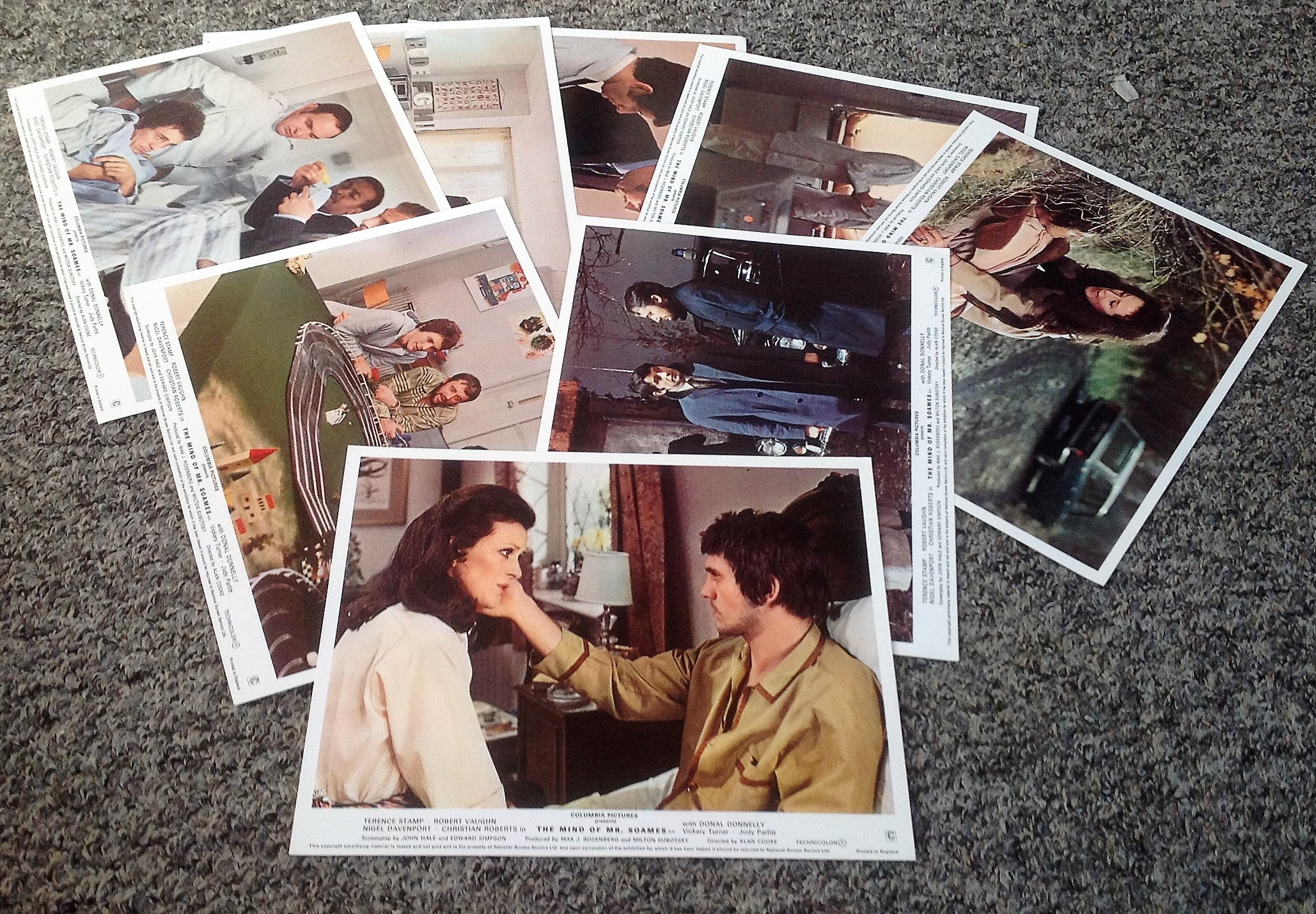 The Mind of Mr Soames Lobby card collection set of 6 from the 1970 British-American sci-fi-drama