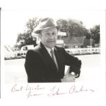 John Oaksey signed 6x4 black and white photo. Good Condition. All autographs are genuine hand