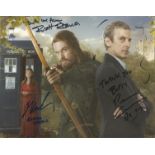 Dr Who Robot of Sherwood 10x8 signed colour photo signed by Dr WHO Peter Capaldi, Jenna Coleman