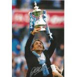 Roberto Mancini signed 12x8 colour photo pictured while manager of Manchester City. Good