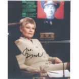 Judi Dench signed 10x8 colour James Bond photo. Good Condition. All autographs are genuine hand