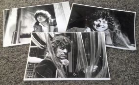 Dr Who collection 3 12x8 black and white original TV stills picturing Tom Baker in the 1978