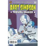 Simpsons Comic Bart Simpson Troublemaker #3 signed on the cover by Matt Groening. Good Condition.