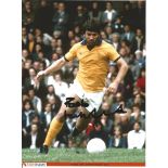 Bob Latchford signed 8x6 colour photo pictured in action for Everton. Good Condition. All autographs