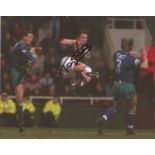 Tony Cottee signed 10x8 colour photo pictured in action for West Ham United. Good Condition. All