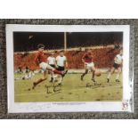 1966 World Cup winners 16x12 print limited edition 47/500 signed by the artist Alan Damms, Martin