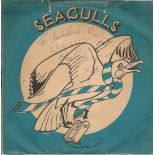 Ted Young signed Seagulls 45rpm record sleeve vinyl included. Chirpy football song, the 'Seagulls'