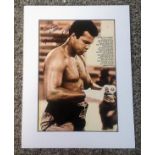 Boxing Muhammad Ali and Angelo Dundee signed photo. Mounted to approx size 16x12. Good Condition.