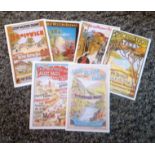 Great Western Railway Posters post card collection set of six Dalkeith 1900 series no 133 to 138