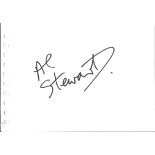 Al Stewart signed large album page. Good Condition. All autographs are genuine hand signed and