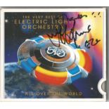 Electric Light Orchestra signed All Over the World CD sleeve signed by band former Jeff Lynne disc