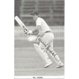 Cricket Dennis Amiss signed 6x4 black and white photo. Dennis Leslie Amiss MBE (born 7 April 1943)[