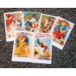 Dalkeith post card collection Classic poster series set of six no 5 Jules Cheret no P25 to P30. Good