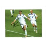 Angelos Charisteas Greece Signed 16 x 12 inch football photo. Supplied from stock of www.