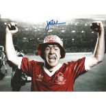 John Robertson Notts Forest Signed 12 x 8 inch football photo. Supplied from stock of www.
