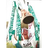 John Hartson Celtic Signed 12 x 8 inch football photo. Supplied from stock of www.sportsignings.co.