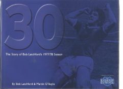 Bob Latchford signed hardback book titled 30 Everton. Supplied from stock of www.sportsignings.co.uk