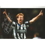John Beresford Newcastle Signed 12 x 8 inch football photo. Supplied from stock of www.