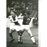 John Connelly Man United Signed 12 x 8 inch football black and white photo. Supplied from stock of