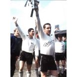 Dave Mackay Tottenham Signed 16 x 12 inch football photo. Supplied from stock of www.sportsignings.