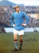 Colin Bell Manchester City Signed 16 x 12 inch football photo. Supplied from stock of www.