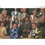 Dave Watson and Neville Southall Everton Signed 12 x 8 inch football photo. Supplied from stock of