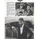 Gene Barry Signed photo page from annual black and white 10.5 x 8 inch. Condition report out of