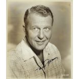 Ralph Bellamy Signed photo Sepia 10 x 8 inch. Condition report out of 10, 8. Slight fading to loop