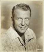 Ralph Bellamy Signed photo Sepia 10 x 8 inch. Condition report out of 10, 8. Slight fading to loop