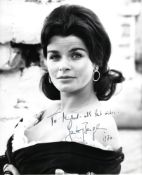 Senta Berger Signed photo black and white 10 x 8 inch. Dedicated To Michael. Inscribed With best