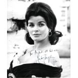 Senta Berger Signed photo black and white 10 x 8 inch. Dedicated To Michael. Inscribed With best