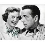 June Allyson Signed photo black and white with Humphrey Bogart 10 x 8 inch. Condition report out