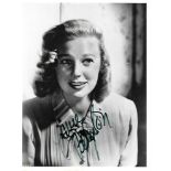 June Allyson Signed photo black and white 10 x 7.5 inch. Condition report out of 10, 5. Slight