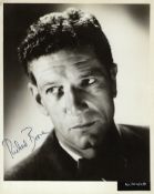 Richard Boone Signed photo black and white 10 x 8 inch. Condition report out of 10, 8. Very minor