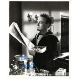 Kenneth Connor Signed photo black and white 10 x 8 inch. Condition report out of 10, 7. Part of