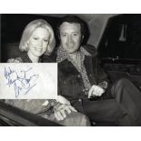 Vic Damone Signed sticker on photo print black and white 10 x 8 inch. Dedicated Mike. Inscribed