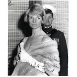 Jill Bennett Actress James Bond For Your Eyes only Signed photo black and white 10 x 8 inch Dated