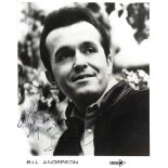 Bill Anderson Signed promo photo black and white 10 x 8 inch. From MCA promo. Dedicated To