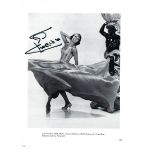 Cyd Charisse Signed photo page from annual black and white 11 x 8 inch. From Party Girl. Condition