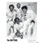 The Drifters Signed band promo photo 3 signatures: Bill Fredericks, Butch Leake, Johnny Moore