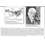 Sir Arthur Bomber Harris AFC signed 3 x 3 picture of his WW1 Virginia plane, clipped from larger