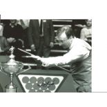 Snooker Dennis Taylor 10x8 Signed B/W Photo Pictured In Action At The World Championship. Good
