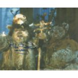 STAR WARS 8x10 movie photo signed by Ewok actor Mike Edmonds. Good Condition. All autographed